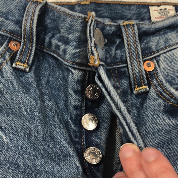 Levi's White Oak Cone Denim Wedgie Icon Foothills Button Fly High Rise Jeans - Picture 11 of 16